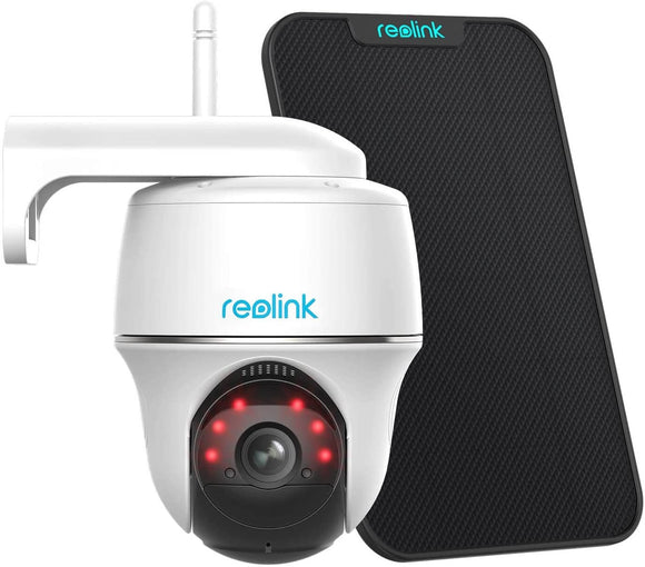 Reolink Argus PT W/ Solar Panel - Wireless Pan Tilt Solar Powered Wifi Security Camera System W/ Rechargeable Battery Outdoor Home Surveillance, 2-Way Talk, Support Alexa/ Cloud