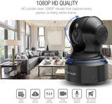 TETHYS Wireless Security Camera 1080P Indoor [Work with Alexa] Pan/Tilt Wifi Smart IP Camera Dome Surveillance System W/Night Vision,Motion Detection,2-Way Audio,Cloud for Home,Business, Baby Monitor