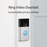 Ring Video Doorbell – Customizable Privacy Settings, 1080P Video, Easy Install – Newest Generation, 2020 Release – Satin Nickel