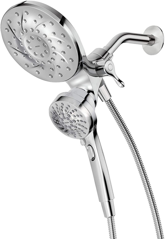 Moen 26009 Engage Magnetix 2.5 GPM Handheld/Rain Shower Head 2-In-1 Combo Featuring Magnetic Docking System, Chrome
