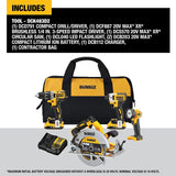 DEWALT 20V MAX XR Brushless Combo Kit, Compact 4-Tool (DCK483D2)