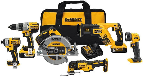 DEWALT 20V MAX XR Brushless Combo Kit, Premium 6-Tool (DCK694P2)