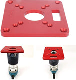 Router Base, Aluminum Alloy Trimming Flip Board, Router Sub Base Plate with Pre-Drilled Holes Compatible with Makita RT0700C and Other Routers