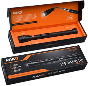 RAK Magnetic Pickup Tool - Telescoping Magnet Stick with 3 LED Lights and Extendable Neck up to 22 Inches - Gifts for Dad, Husband, Handy Men or Women