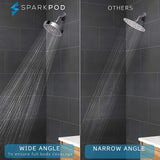 Sparkpod Shower Head - High Pressure Rain - Luxury Modern Chrome Look - No Hassle Tool-Less 1-Min Installation - the Perfect Adjustable Replacement for Your Bathroom Shower Heads