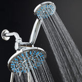 Aquadance Antimicrobial/Anti-Clog High-Pressure 30-Setting Rainfall Shower Combo