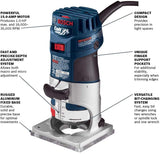 Bosch PR20EVS Colt 1-Horsepower 5.6 Amp Electronic Variable-Speed Palm Router