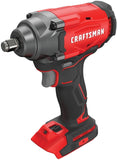 CRAFTSMAN V20 Impact Wrench, Cordless, Brushless, 1/2-Inch, Tool-Only (CMCF920B)