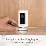 Ring Indoor Cam, Compact Plug-In HD Security Camera with Two-Way Talk, Works with Alexa - White