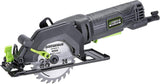 Genesis GCS445SE 4.0 Amp 4-1/2" Compact Circular Saw with 24T Carbide-Tipped Blade, Rip Guide, Vacuum Adapter, and Blade Wrench