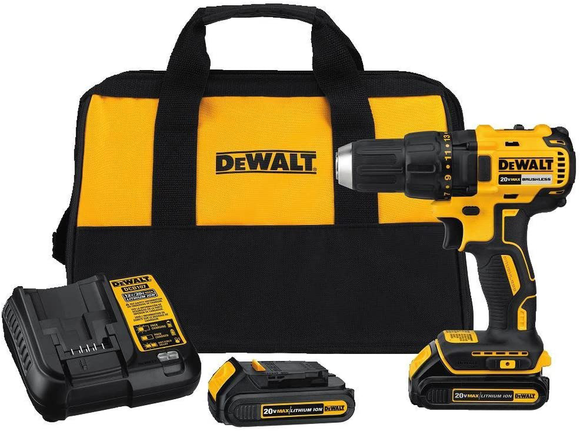 DEWALT 20V MAX Cordless Drill / Driver Kit, Compact, Brushless (DCD777C2)