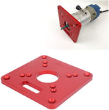 Router Base, Aluminum Alloy Trimming Flip Board, Router Sub Base Plate with Pre-Drilled Holes Compatible with Makita RT0700C and Other Routers