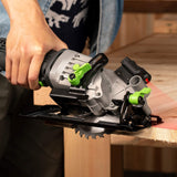 GALAX PRO 4Amp 3500RPM Circular Saw with Laser Guide, Max. Cutting Depth1-11/16"(90°), 1-1/8"(45°）Compact Saw with 4-1/2" 24T TCT Blade, Vacuum Adapter, Blade Wrench, and Rip Guide