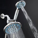 Aquadance Antimicrobial/Anti-Clog High-Pressure 30-Setting Rainfall Shower Combo