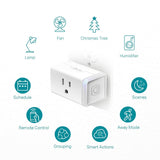 Smart Home Wi-Fi Outlet Compatible with Alexa, Echo, Google Home & IFTTT, No Hub Required, Remote Control, 15 Amp, UL Certified, 4-Pack, White