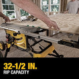 DEWALT 10-Inch Table Saw, 32-1/2-Inch Rip Capacity (DWE7491RS)