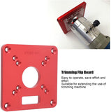 Router Base, Aluminum Alloy Trimming Flip Board, Router Sub Base Plate with Pre-Drilled Holes Compatible with Makita RT0700C and Other Routers