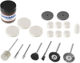 Dremel 684-01 20-Piece Cleaning & Polishing Rotary Tool Accessory Kit with Case- Includes Buffing Wheels, Polishing Bits, and Compound