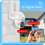 【2K,Auto Tracking】 Pan/Tilt/Zoom Wireless Security Camera Outdoor,Floodlights,3 Megapixels,2.4G Wifi Camera,Light Alarm,Color Night Vision,Pc&Mobile Remote 360° Viewing,Two-Way Audio Security Camerea