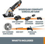 Worx WX523 20V Power Share WORXSAW 3-3/8" Cordless Compact Circular Saw