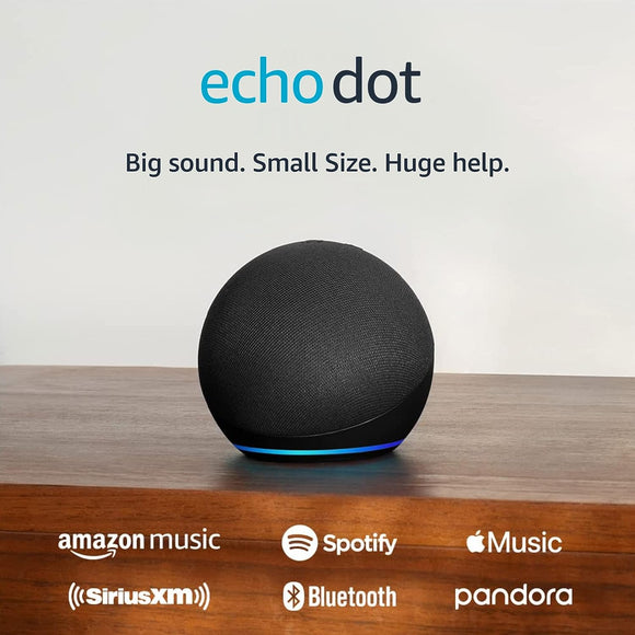 Echo Dot (5.ª generación, modelo de 2022) | Parlante inteligente con Alexa | Carbón