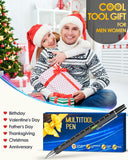 Stocking Stuffers for Men Multitool Pen - Christmas Gifts for Men Women Cool Tools Gadget for Dad Unique Birthday Gifts for Men Who Have Everything Pocket Multi Tool Woodworker Carpenter Construction