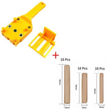 Woodworking Doweling Jig Job Tools Carpenter Hand Tools Handheld 6/8/10mm Drill Bit Hole Puncher For Cross Dowel Drill Jig