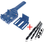 Woodworking Doweling Jig Job Tools Carpenter Hand Tools Handheld 6/8/10mm Drill Bit Hole Puncher For Cross Dowel Drill Jig