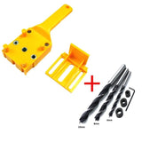 Woodworking Doweling Jig Job Tools Carpenter Hand Tools Handheld 6/8/10mm Drill Bit Hole Puncher For Cross Dowel Drill Jig