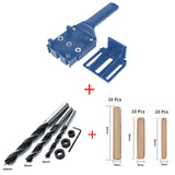 Woodworking Doweling Jig Job Tools Carpenter Hand Tools Handheld 6/8/10mm Drill Bit Hole Puncher For Cross Dowel Drill Jig