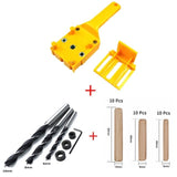 Woodworking Doweling Jig Job Tools Carpenter Hand Tools Handheld 6/8/10mm Drill Bit Hole Puncher For Cross Dowel Drill Jig